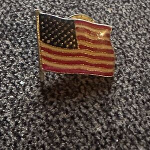 American Flag Enamel Lapel Pin - Red, White & Blue